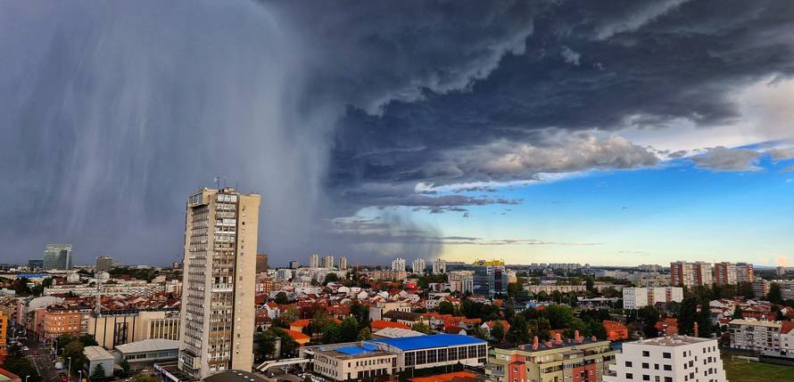 FOTO Čarolija iznad Zagreba: Duga, oluja i munja u isti čas