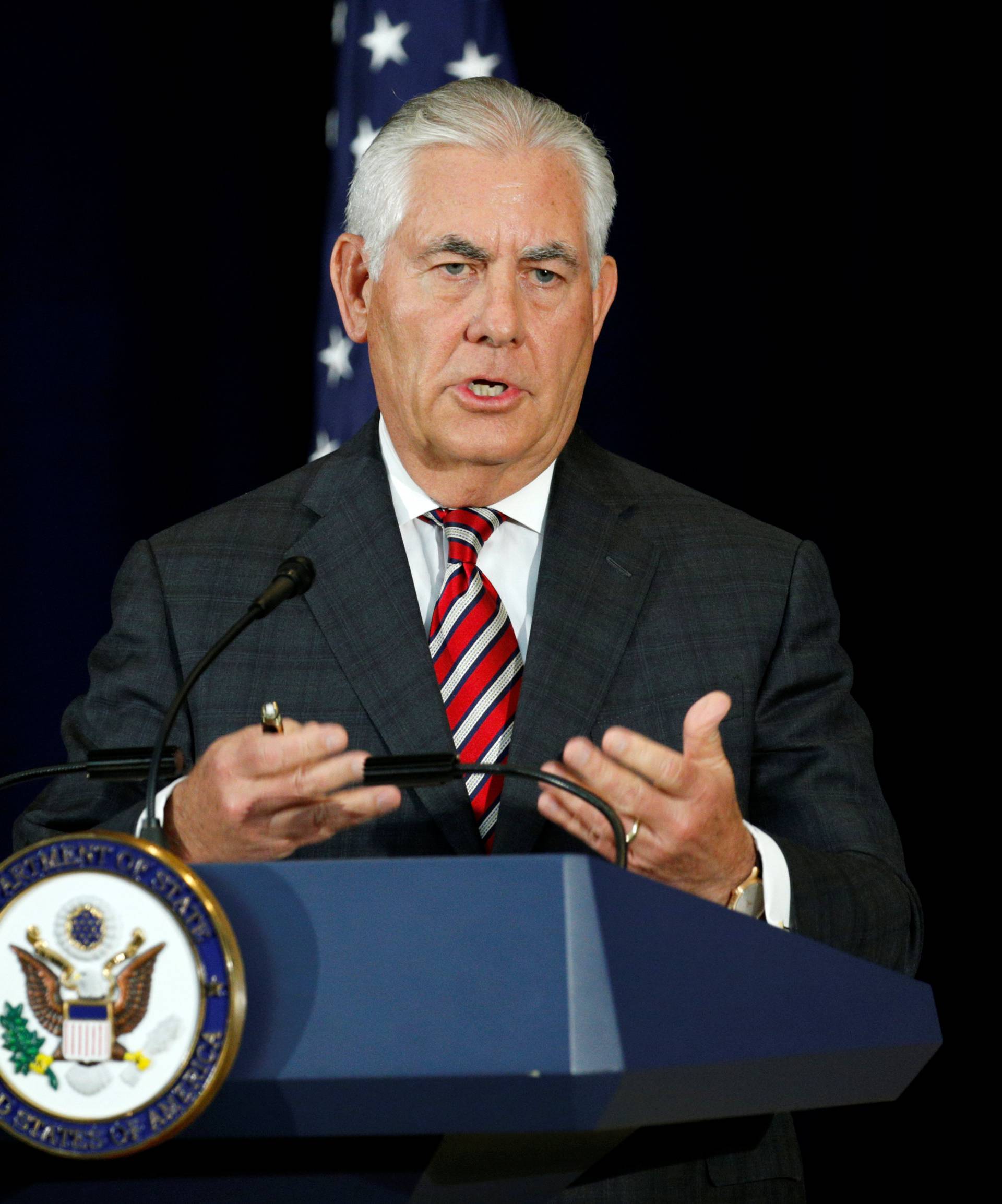 Tillerson holds a press conference in Washington