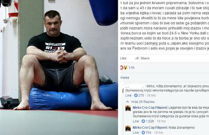 Cro Cop je odbrusio kritičaru: Legendo, boli te sisa za mene...