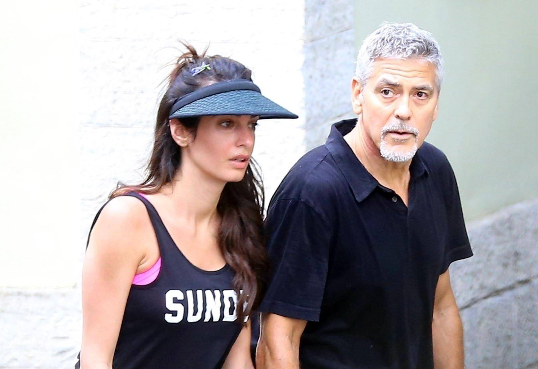 *PREMIUM-EXCLUSIVE* *MUST CALL FOR PRICING BEFORE USAGE**NOT AVAILABLE FOR ONLINE SUBSCRIPTIONS* Actor George Clooney and his wife Amal in Laglio