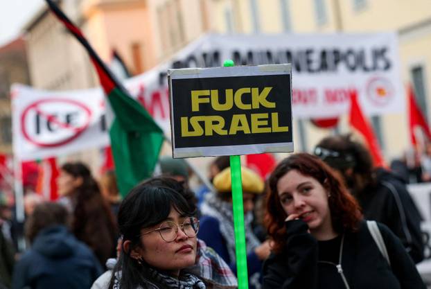 Demonstrators protest the 2026 Winter Olympics in Milan