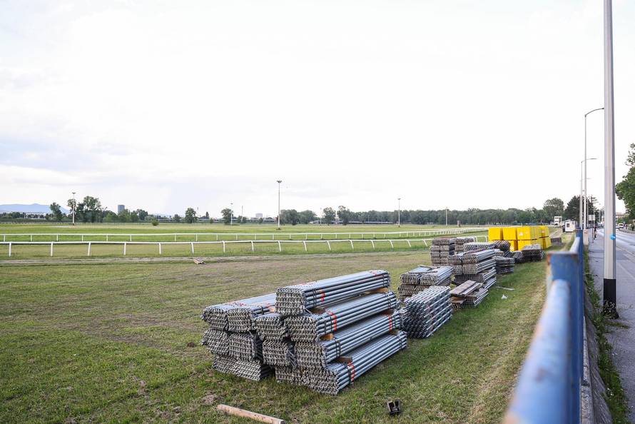 Zagreb: Počeli su radovi za Thompsonov koncert na Hipodromu