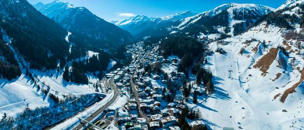 Ski resort town of St. Anton am Arlberg in Austria
