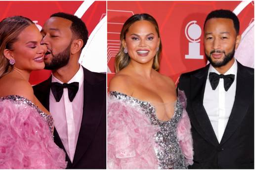 Chrissy Teigen i John Legend se ljubili na crvenom tepihu, a njen dekolte je privukao sve poglede