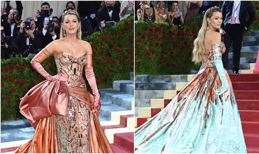 Iz brončane u tirkiznu boju: Haljina Blake Lively se potpuno transformirala na Met Gali