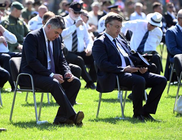Knin: Zoran Milanović i Andrej Plenković zajedno u prvom redu na obljetnici Oluje