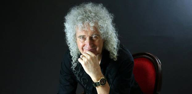Brian May poses in this undated handout image