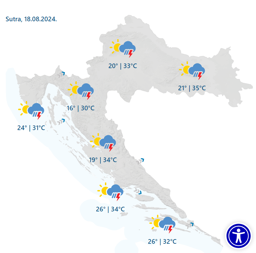 Stiže velika promjena vremena: Grmljavina, pad temperature i jaki pljuskovi su pred vratima...