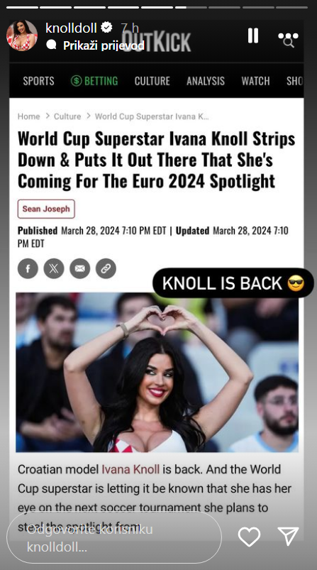 Knoll se vraća! Naša vatrena navijačica dolazi na Euro 2024.
