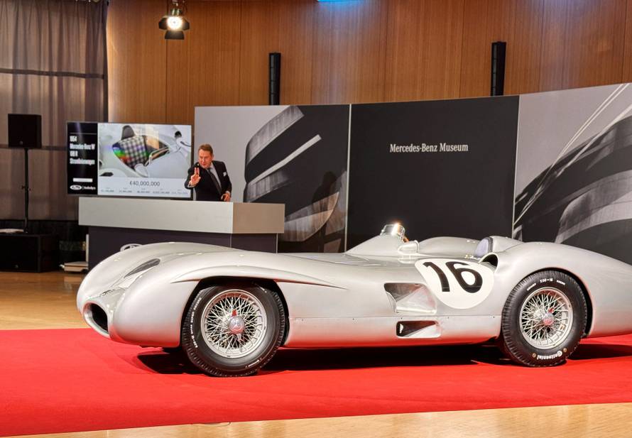 Motor racing-Mercedes 'streamliner' fetches record 51 million euros at auction