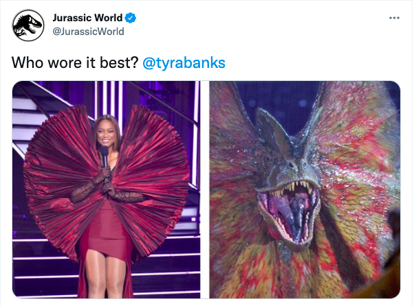 Tyra Banks brani svoju haljinu, a fanovi zgroženi: 'Izgledaš baš kao dinosaur iz Jurskog parka!'