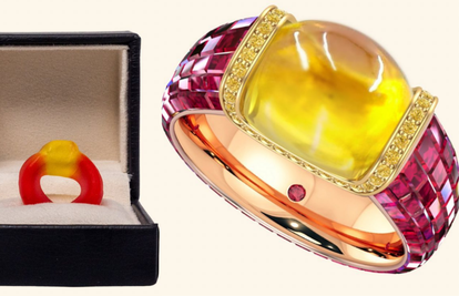 Podsjetnik na prvu simpatiju: 'Želatinasti' prsten od rozog zlata sa safirom i dijamantima