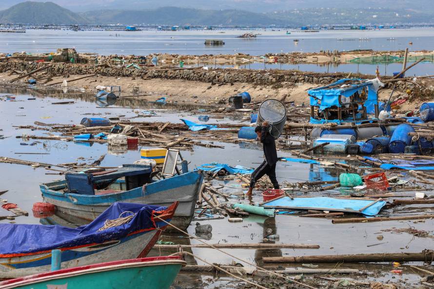 Aftermath of Typhoon Kalmaegi in Dak Lake province, Vietnam