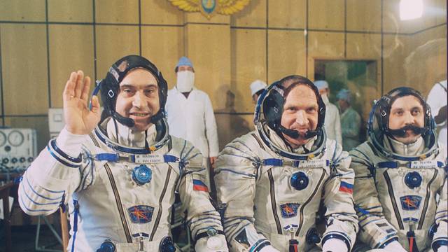Crew of spaceship Soyuz TM: Polyakov, Afanasyev, Usachev