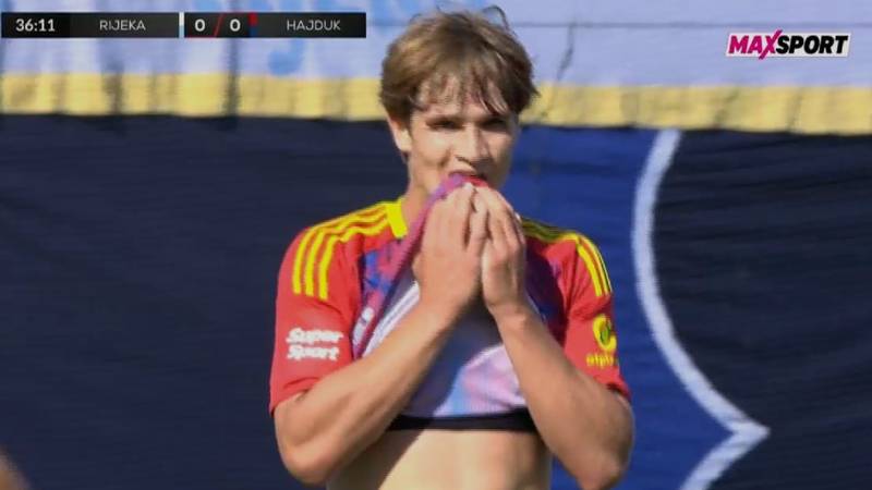 VIDEO Pukštas zamalo doveo Hajduk u vodstvo. Pogledajte kako je ofenzivac promašio gol