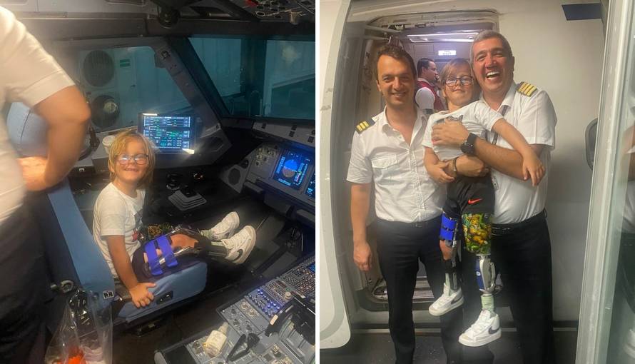 Šimun se vraća kući s još jedne operacije u SAD-a te je isprobao avion: 'Mama, želim biti pilot!'