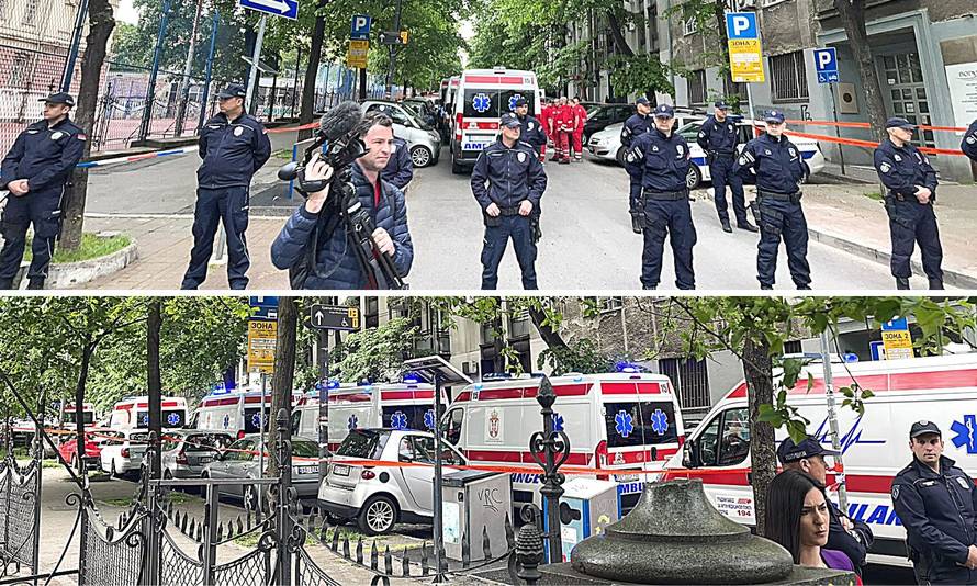 Uznemirujuće scene ispred škole i bolnice u Beogradu nakon pokolja. Plaču roditelji i djeca