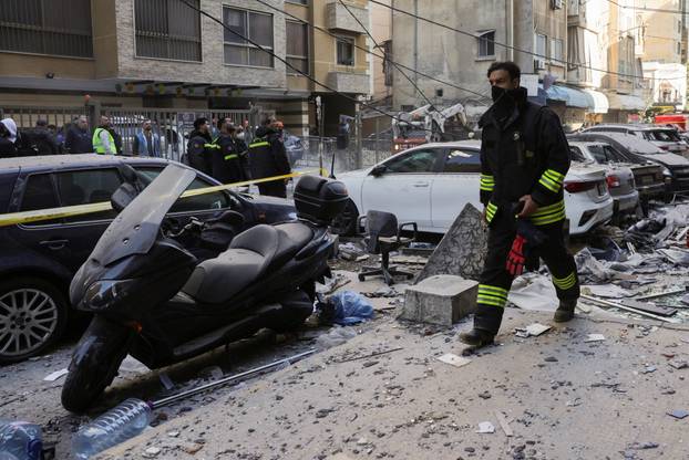 Aftermath of an Israeli strike, in central Beirut