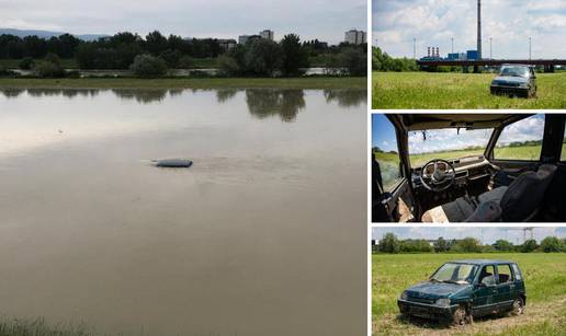 Čiji je ovo auto? Plutao u Savi, sad stoji napušten na nasipu