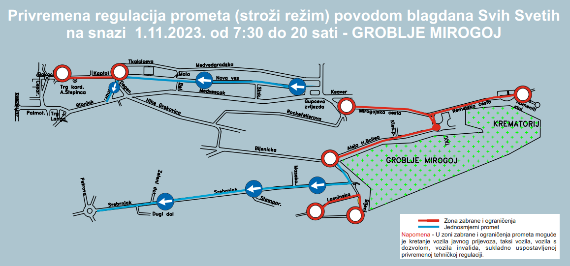 Blagdanski režim prometa u Zagrebu kreće već od četvrtka: Pogledajte karte s regulacijom