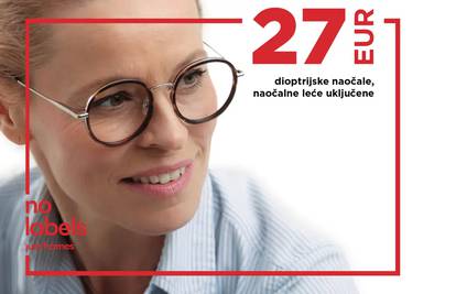 Donosimo popis dioptrijskih naočala po cijeni ispod 49 EUR s uključenim naočalnim lećama