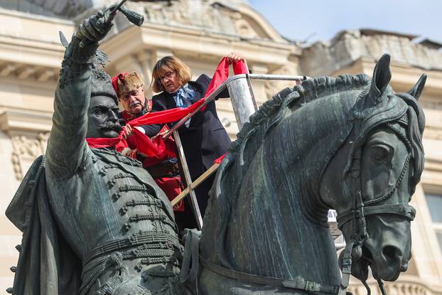Obilježavanje Dana kravate u Hrvatskoj na Trgu bana Josipa Jela?i?a