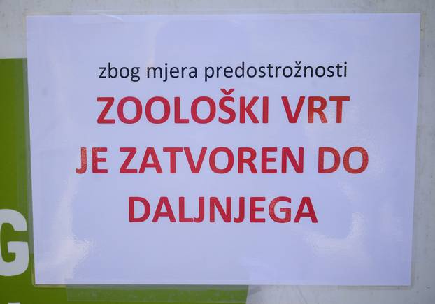 Zagrebački Zoološki vrt zatvorio je svoja vrata zbog koronavirusa