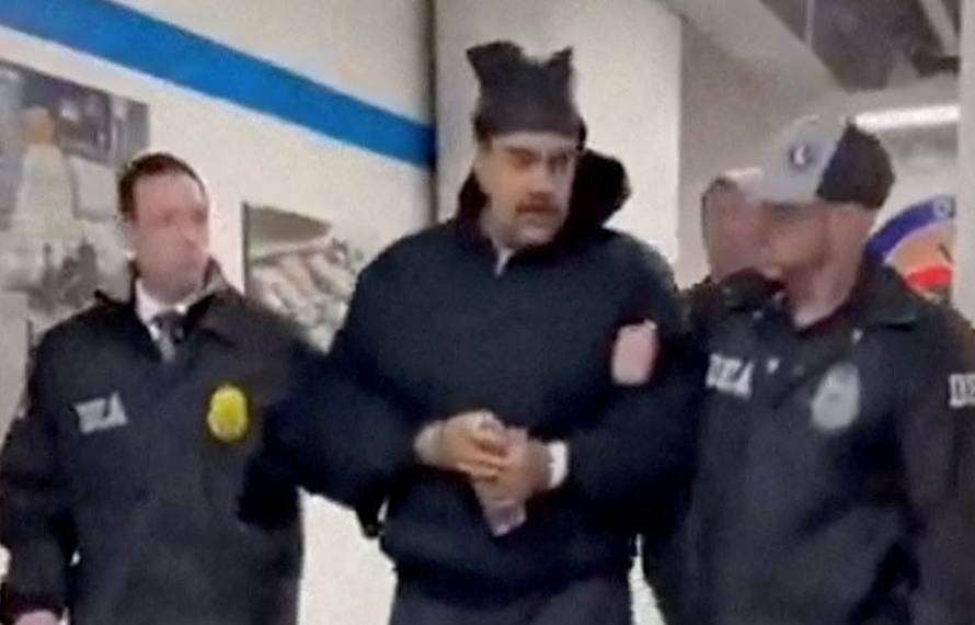 Venezuela's President Nicolas Maduro at the offices of the U.S. Drug Enforcement Administration (DEA) in New York