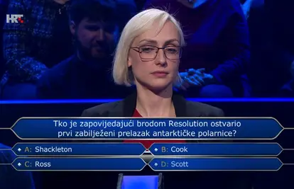 Ana u 'Milijunašu' riskirala na 12. pitanju i izgubila 10.000€, znate li vi koji je točan odgovor?