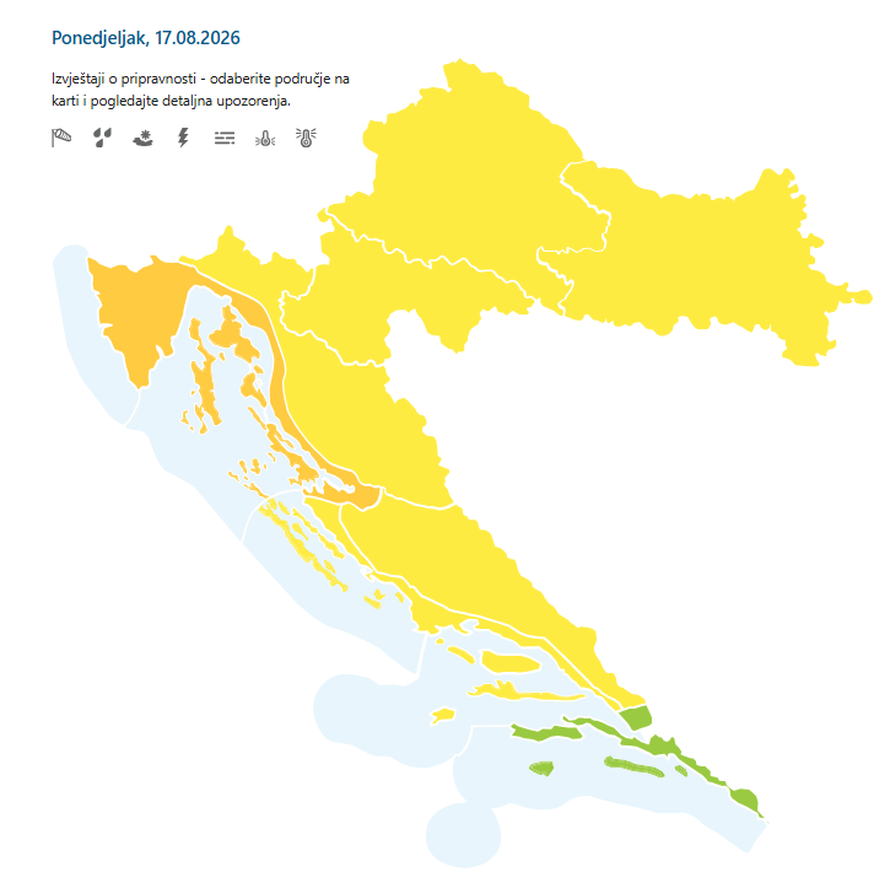 Stiže oluja, moguća je i tuča! Evo gdje će biti najgore. Za jednu regiju narančasti alarm