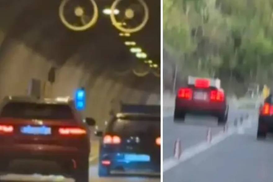Šokantne snimke kod tunela Učka: Nepoznati vozač opasno pretjecao kolonu vozila
