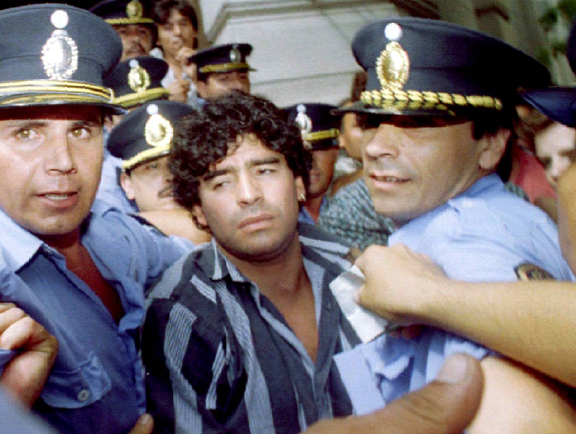 FILE PHOTO: A file photo shows Argentine soccer legend Diego Maradona