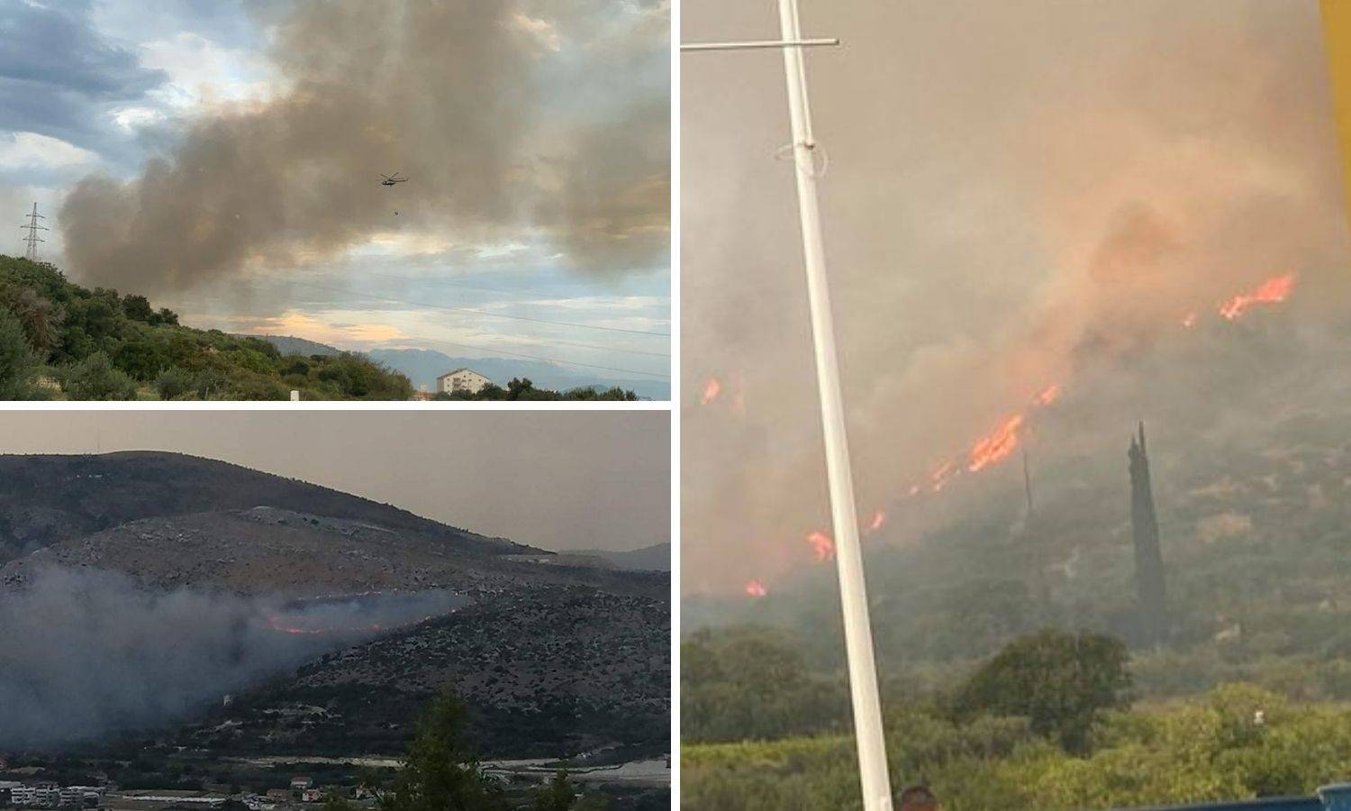 Sirene za uzbunu kod Trogira, kanaderi ugasili veliki požar