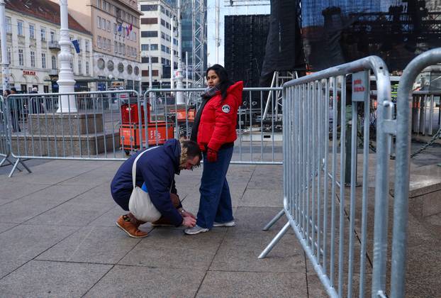Zagreb: Pozornica za doček Nove godine polako dobiva svoj konačan izgled