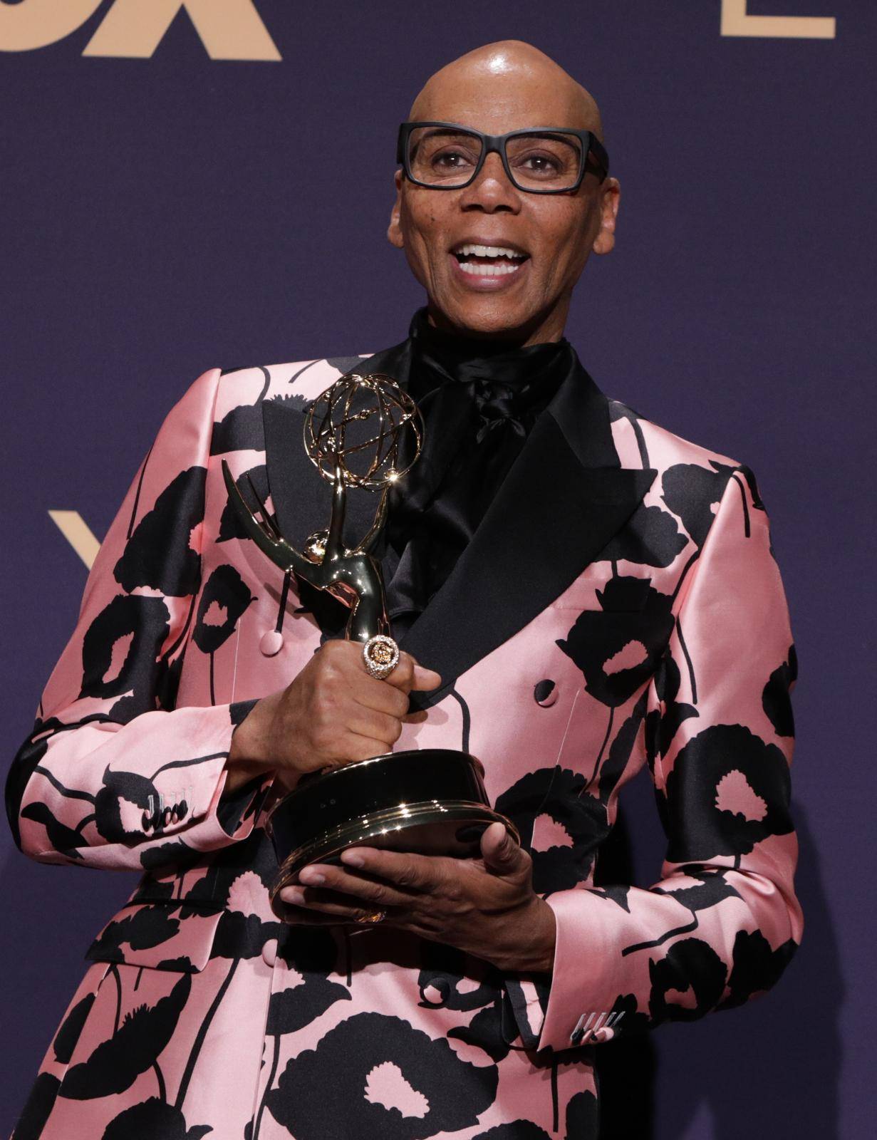71st Primetime Emmy Awards - Photo Room â Los Angeles, California, U.S., September 22, 2019 - RuPaul poses backstage with his award for Outstanding Competition Program for âRuPaulâs Drag Raceâ