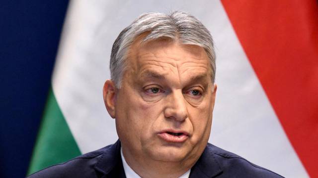 FILE PHOTO: Hungarian Prime Minister Viktor Orban holds an international news conference in Budapest