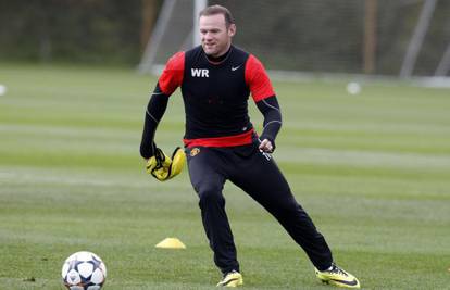 Wayne Rooney je trenirao uoči uzvratne utakmice s Bayernom