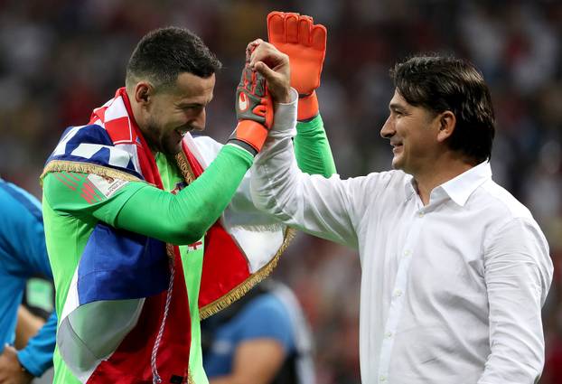 Moskva: Slavlje hrvatske nogometne reprezentacije nakon pobjede nad Engleskom