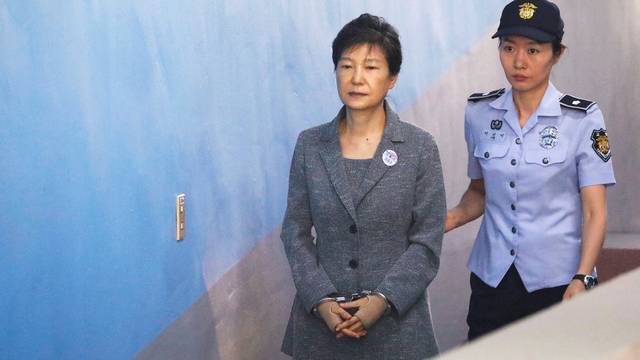 FILE PHOTO: South Korean ousted leader Park Geun-hye arrives at a court in Seoul