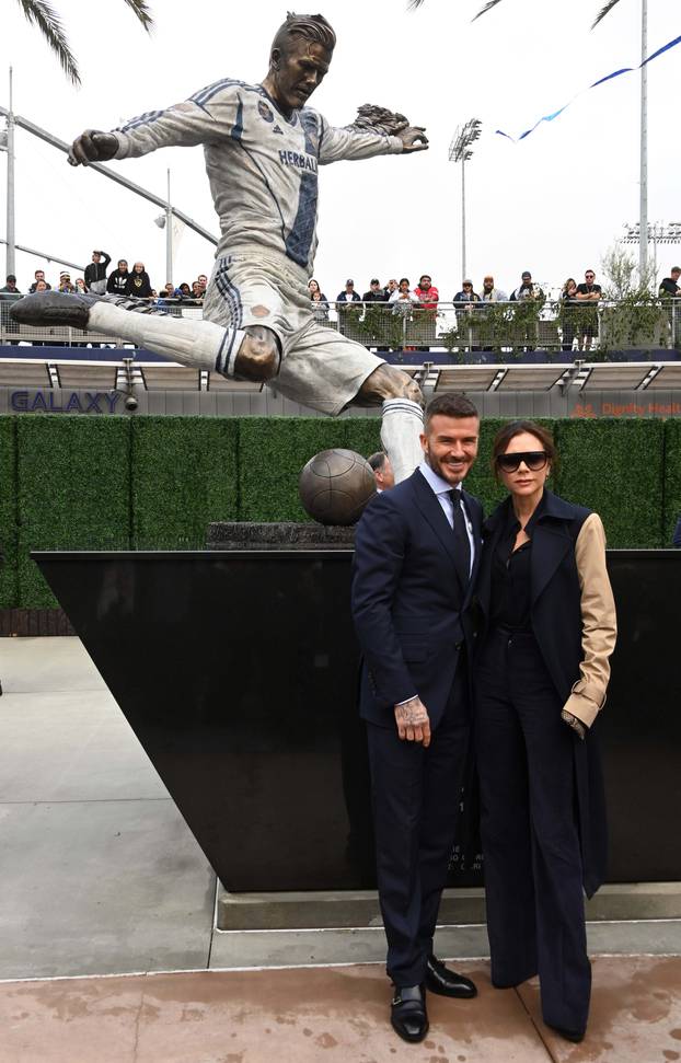 MLS: LA Galaxy Unveil David Beckham Statue