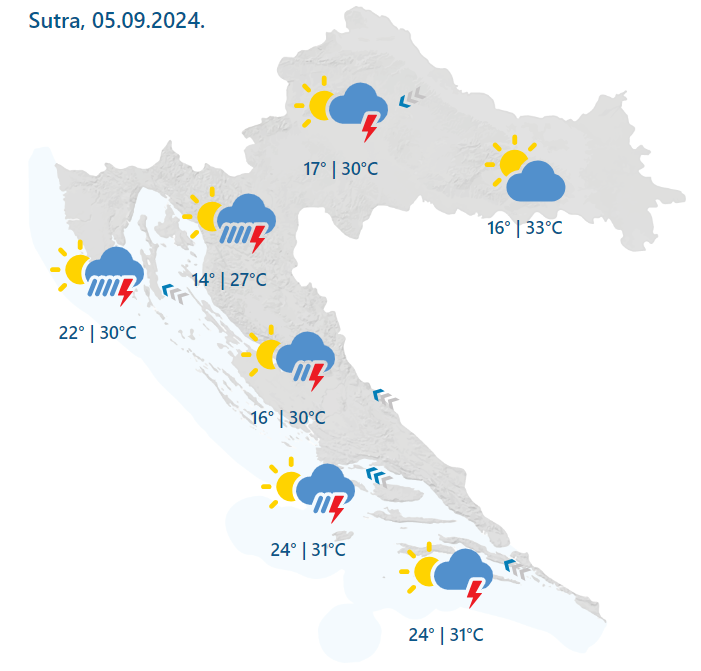 Stigao je kraj ljeta i toplinskog vala: Sprema se grmljavinsko nevrijeme, upalili meteoalarm!