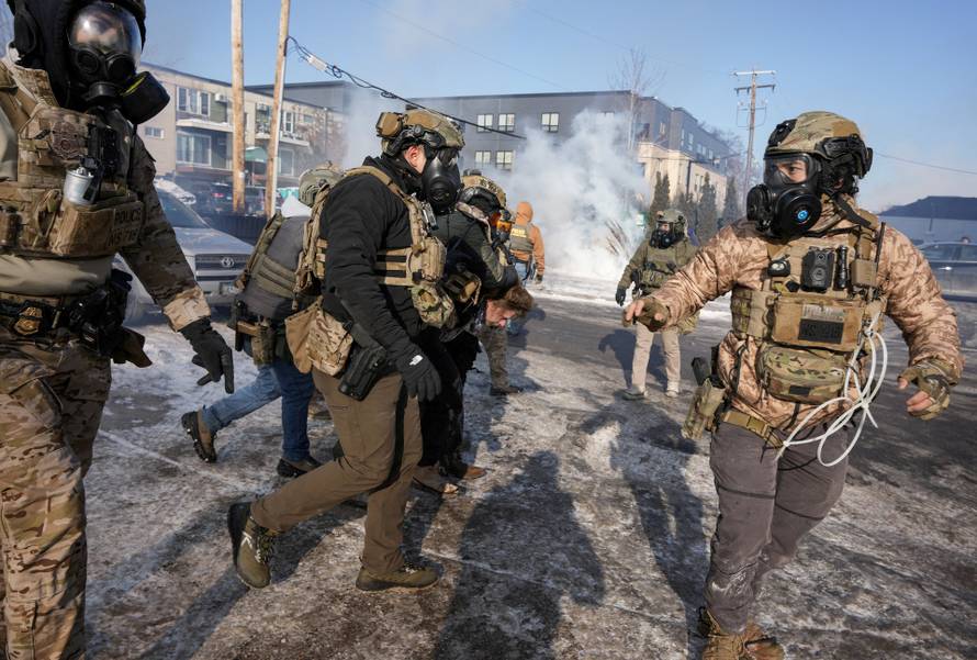 Scene of a shooting involving federal immigration agents in Minneapolis