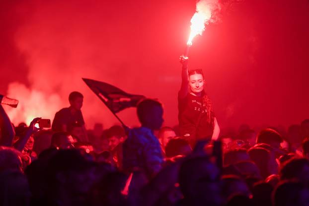 Slavlje u Zagrebu nakon Dinamova osvajanja dvostruke krune