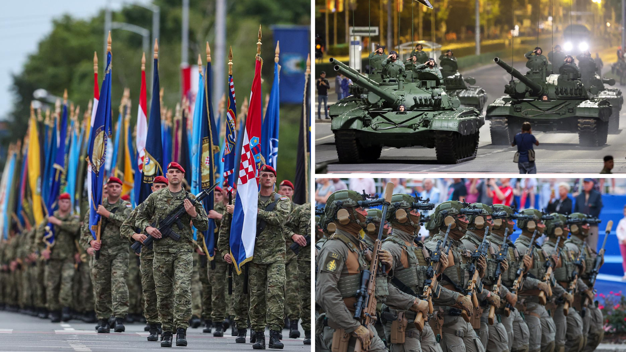 FOTO Evo kako je izgledala proba vojnog mimohoda uoči 30. obljetnice Oluje u Zagrebu