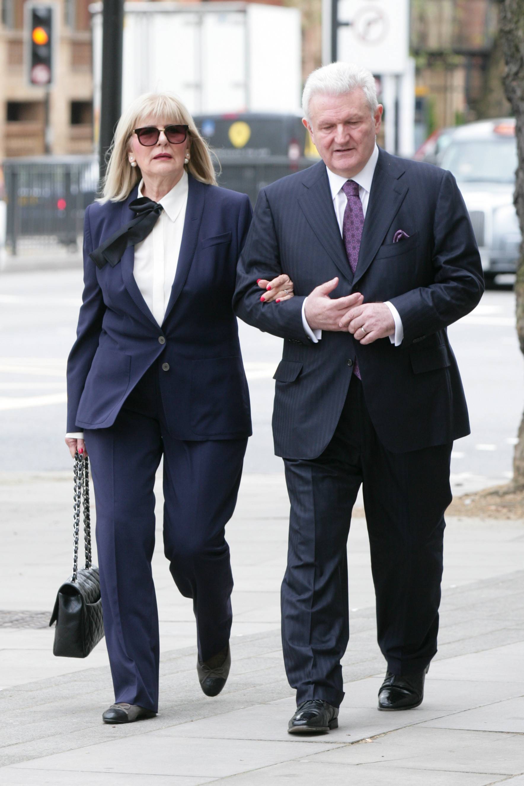 EXCLUSIVE Ivica Todoric and his wife Vesna Todoric are seen arriving at Westminster Magistrates Court in London today. A judge ruled today that the Agrokor founder is to be extradited back to Croatia.