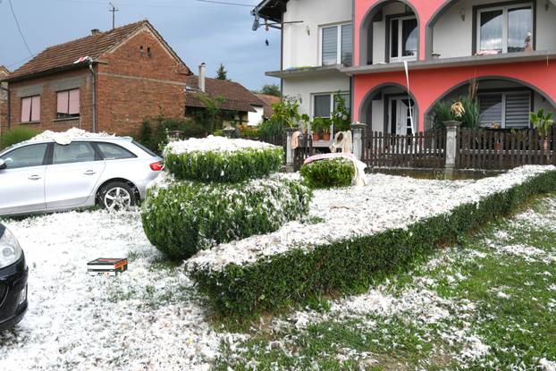 Šemovci: Po lokalnom običaju, dvorište kuće zatrpano perjem povodom dolaska djeteta iz rodilišta