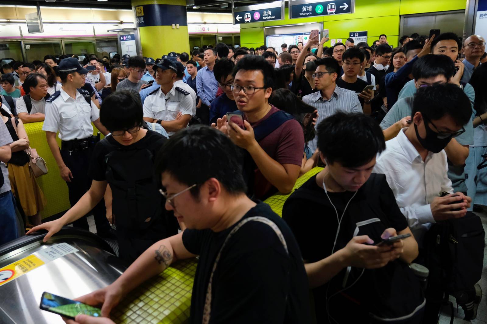 Anti-extradition bill demonstrators march to call for democratic reforms, in Hong Kong