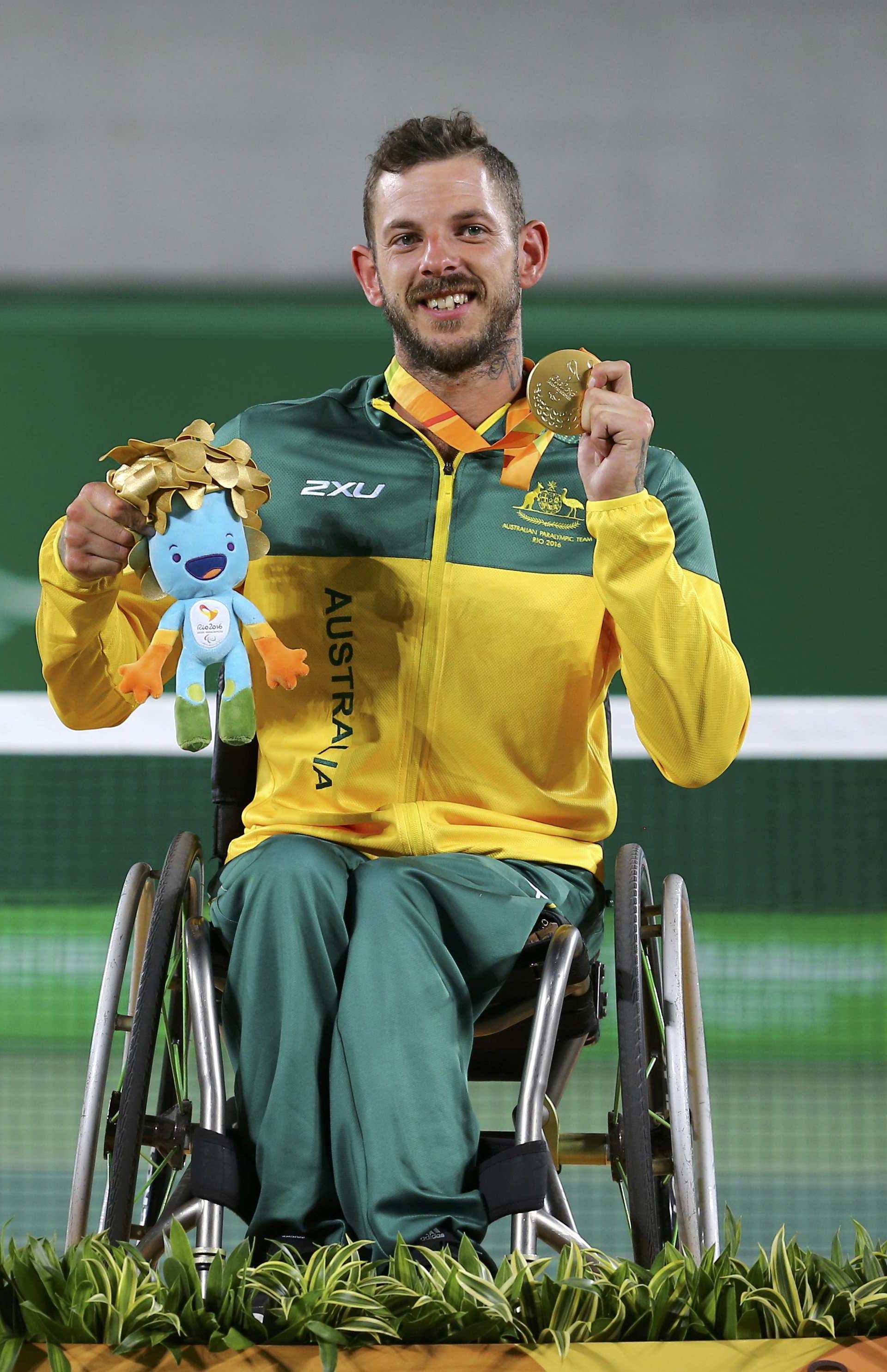 Wheelchair Tennis - Quad Doubles Gold Medal Match Victory Ceremony