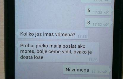 Gdje su nestali 'šalići'? Ulovio ga da vara putem WhatsAppa