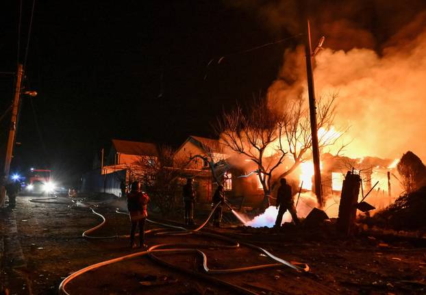 Aftermath of a Russian drone attack in Zaporizhzhia